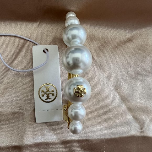Tory Burch Glass Pearl White Hair Clip main image 6